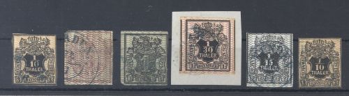 Hannover Michel Nummer 7-12 aus Freimarken 1856-57 gestempelt