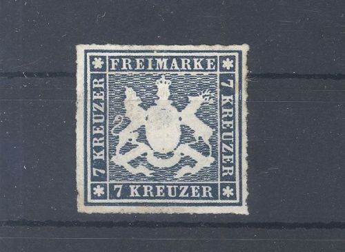 Württemberg Michel Nummer 35, 7 Kreuzer 1868 ungebraucht (*)