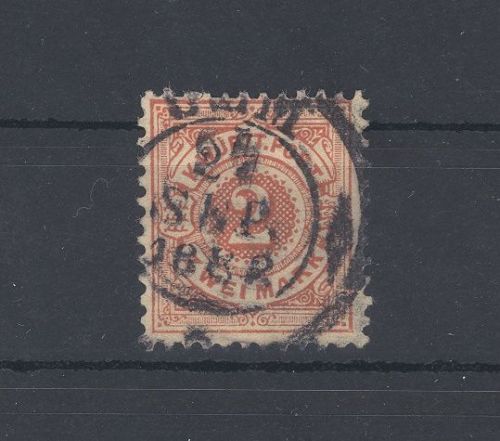 Württemberg Michel Nummer 52, 2 Mark Freimarke 1878 gestempelt