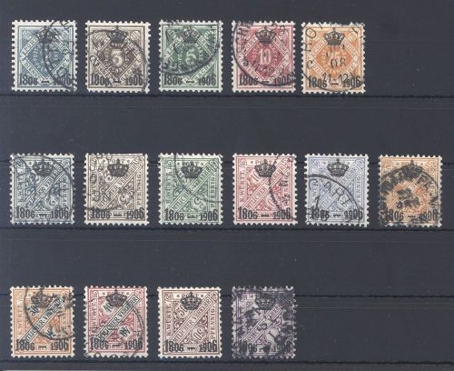 Württemberg Michel Nummer 107/11 und 217/26 */gestempelt