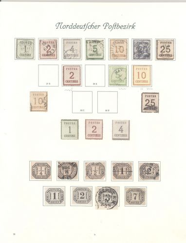 Norddt. Bund Elsass Lothringen und Dienst auf altem Sammlungsblatt