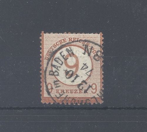Dt. Reich Michel Nummer 30, 9 Kreuzer Freimarke 1874 gestempelt