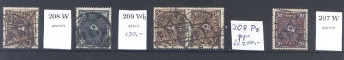 Dt. Reich, gestempelter Posten aus Michel Nummer 207-09, geprüft