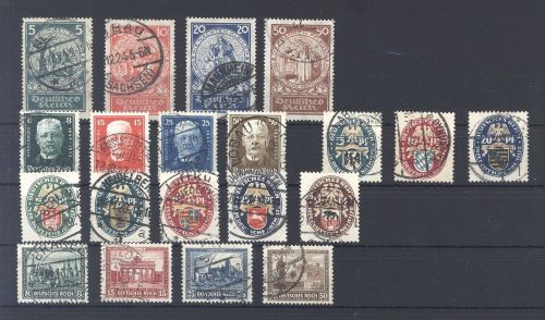 Dt. Reich, gestempelter Posten Nothilfeausgaben aus 1924-32