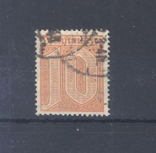 Dt. Reich Dienst Michel Nummer 65, 10 Pfg 1921-22 gestempelt gp Infla