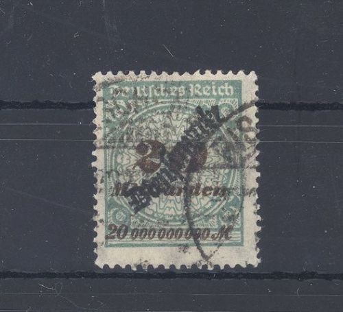 Dt. Reich Dienst Michel Nummer 87, 20 Mrd. 1923 gestempelt, gp. BPP