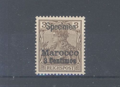 Deutsche Post Marokko Michel Nr. 7 SP, 3 Pfg. ungebraucht * Specimen