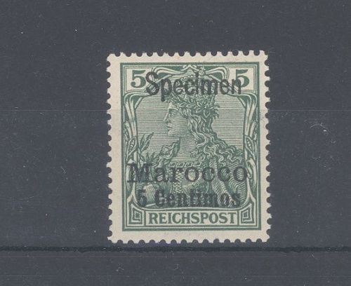 Deutsche Post Marokko Michel Nr. 8 SP, 5 Pfg. ungebraucht * Specimen