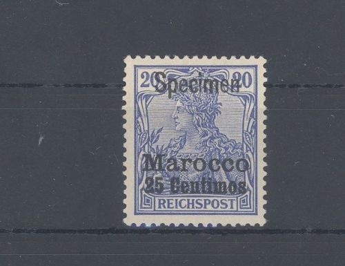 Deutsche Post Marokko Michel Nr. 10 SP, 20 Pfg. ungebraucht * Specimen