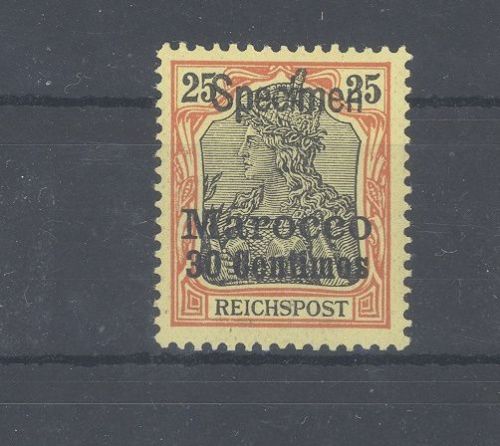 Deutsche Post Marokko Michel Nr. 11 SP, 25 Pfg. ungebraucht * Specimen