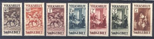 Saargebiet Michel Nummer 151-57, Volkshilfe 1931 ungebraucht *