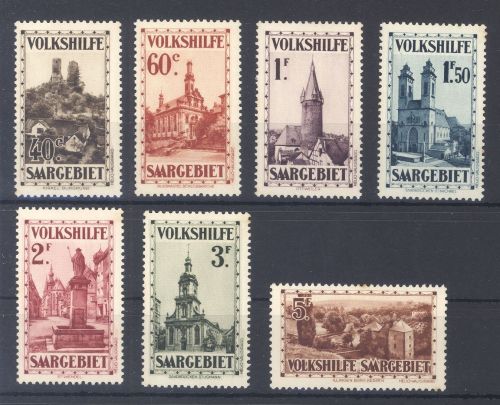 Saargebiet Michel Nummer 161-67, Volkshilfe 1932 ungebraucht *
