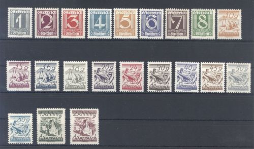 Österreich Michel Nummer 447/67, Freimarken 1925 **