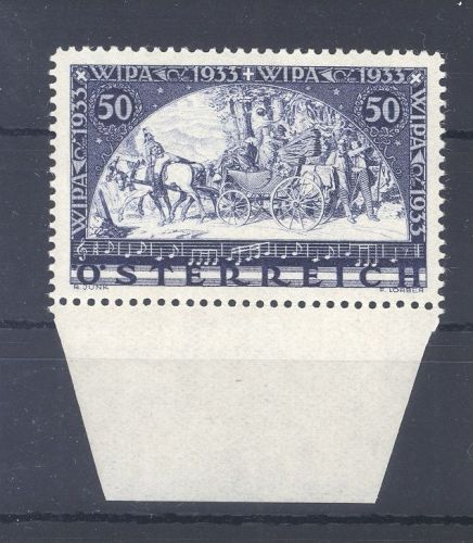 Österreich Michel Nummer 555 A, WIPA Wien 1933 ** Unterrand