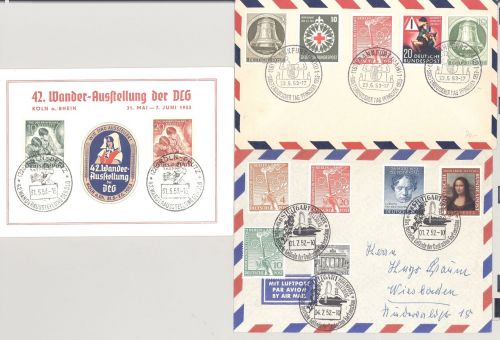 Berlin, 3 dekorative Belege mit schönen Frankaturen