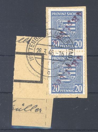 Dt. Lokalpost Wittenberg Mi.Nr. 21 K II als gestempelter Viererstreifen