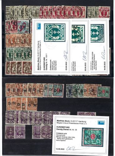 Danzig, gute Partie echt gestempelt! Vieles gepr. ME ca. 11.000€