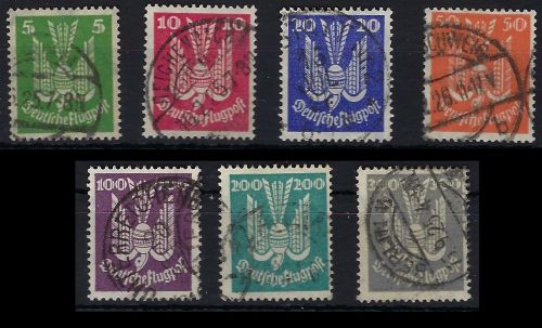 DR 1924, Mi 344-350 °, Holztaube