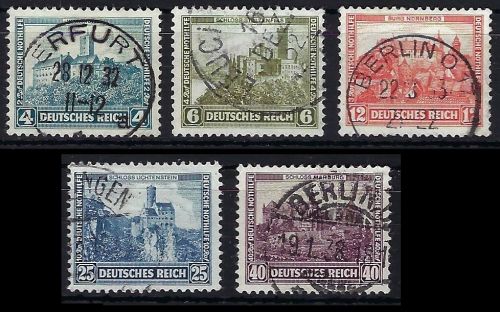 DR 1932, Mi 474-478 °, Deutsche Nothilfe