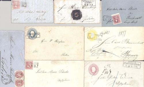 Preußen, 8 verschiedene Belege als Posten