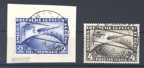 Dt. Reich Michel Nummer 438-39x, Südamerikafahrt gestempelt