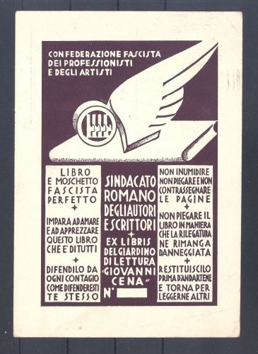 Dt. Reich, interessante gelaufene italienische Propagandakarte