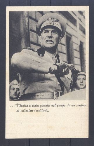 Dt. Reich, interessante farbige italienische Soldatenkarte