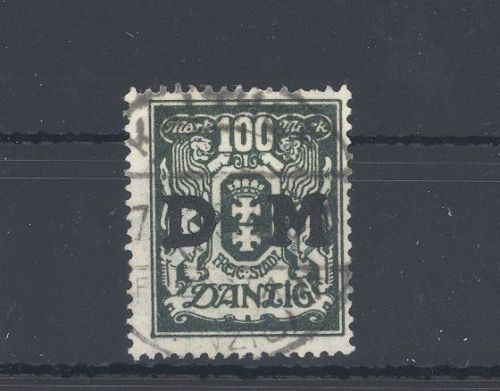 Danzig Dienst Michel Nummer 37, 100 Mark 1923 gestempelt, gp. Infla