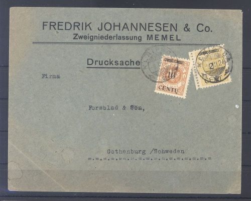 Memel Lit. Besetzung, Drucksachen Brief mit schöner MiF aus Klaipeda