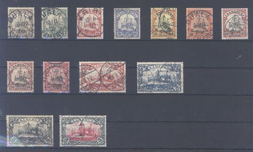 Dt. Kolonien Kamerun Michel Nummer 7-19, Freimarken 1901 gestempelt