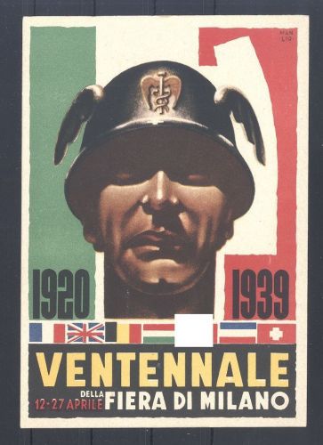 Dt. Reich, interessante farbige italienische Propagandakarte 1920-1939