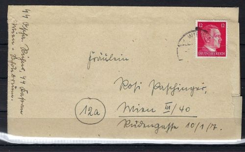 SS-Feldpost aus Wien-Schönbrunn, Wehrkreisverwaltung XVII 3.4.45 (21