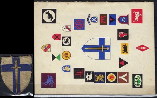 GB, Original Abzeichen 2. Armee Thanksgiving und Serviceheft (42