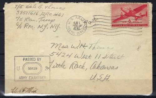 USA 4.4.1945, LuPo FP Aufklärungsgruppe 70. Inf. Div. n. Little Rock (44