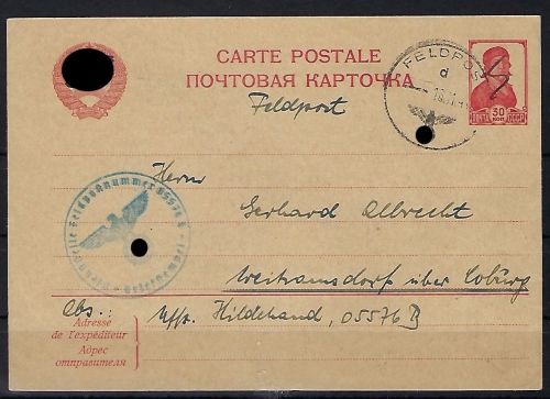 Unternehmen Barbarossa, FP 05576B vom 15.9.41, Russische Beutekarte (60