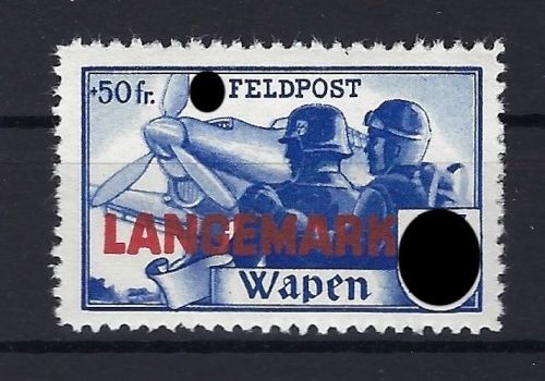 D. Bes. Belgien, Spendenvignette Luftwaffe, Langemark, Mi XX A**