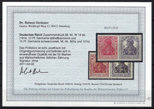 DR Germania ZD W 12 ab ** einwandfrei mit Befund Oechsner BPP