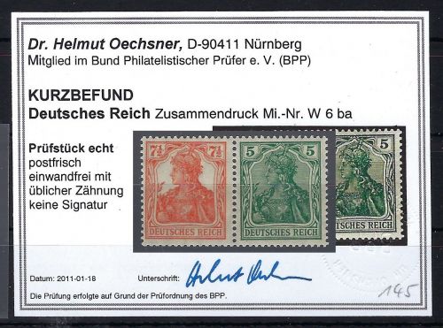 DR Germania ZD W 6 ab ** einwandfrei, KB Dr. Oechsner BPP