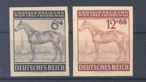 Dt. Reich Michel Nummer 857-58, Wien 1943 als Probedrucke