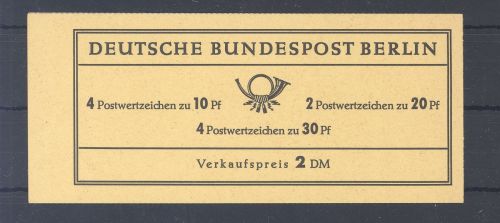 Berlin Markenheftchen Brandenburger Tor 1966 mit PF II **