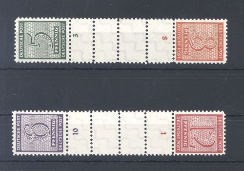 SBZ Zusammendrucke Michel Nummer SK Zd 5-6 aus 1945 **