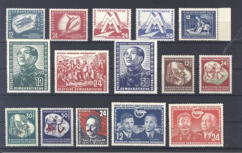 DDR Michel Nummer 280-97 Jahrgang 1951 **