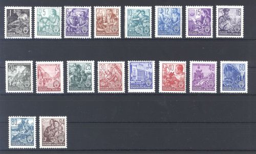 DDR Michel Nummer 362-79 Fünfjahresplan 1953 **