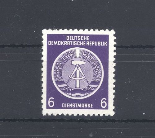 DDR Dienst Mîchel Nummer 2 x XI, 6 Pfg. Freimarke 1954 **, geprüft VP