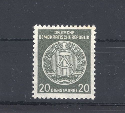 DDR Dienst Mi.Nr. 32y II xI, 20 Pfg. Freimarke 1956 **, geprüft VP