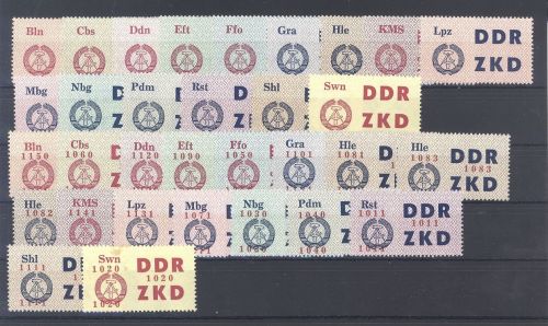 DDR Dienst ZKD 1965 Michel Nummer 1-30 **