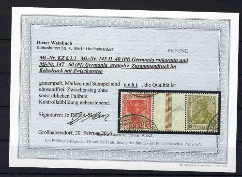 DR Germania, ZD KZ 6.1.1°, Einwandfrei, Befund Weinbuch BPP