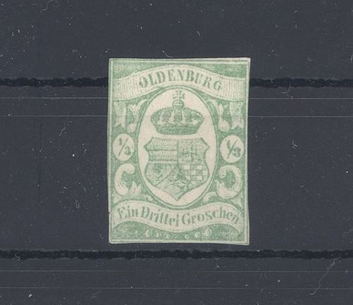 Oldenburg Michel Nummer 10a, 1-3 Groschen 1861 ungebraucht (*)