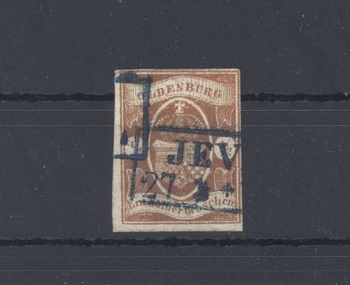 Oldenburg Michel Nummer 11, 1-2 Groschen 1861 gestempelt, signiert