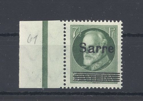 Saargebiet Michel Nummer C 31, 7 1-2 Pfg. aus Sarre 1920 **